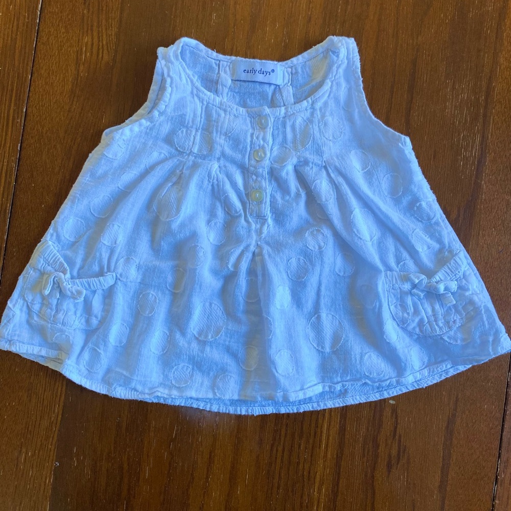Early Days - Ivory Ruffled Shirt for Girls - 18 to 24 Months